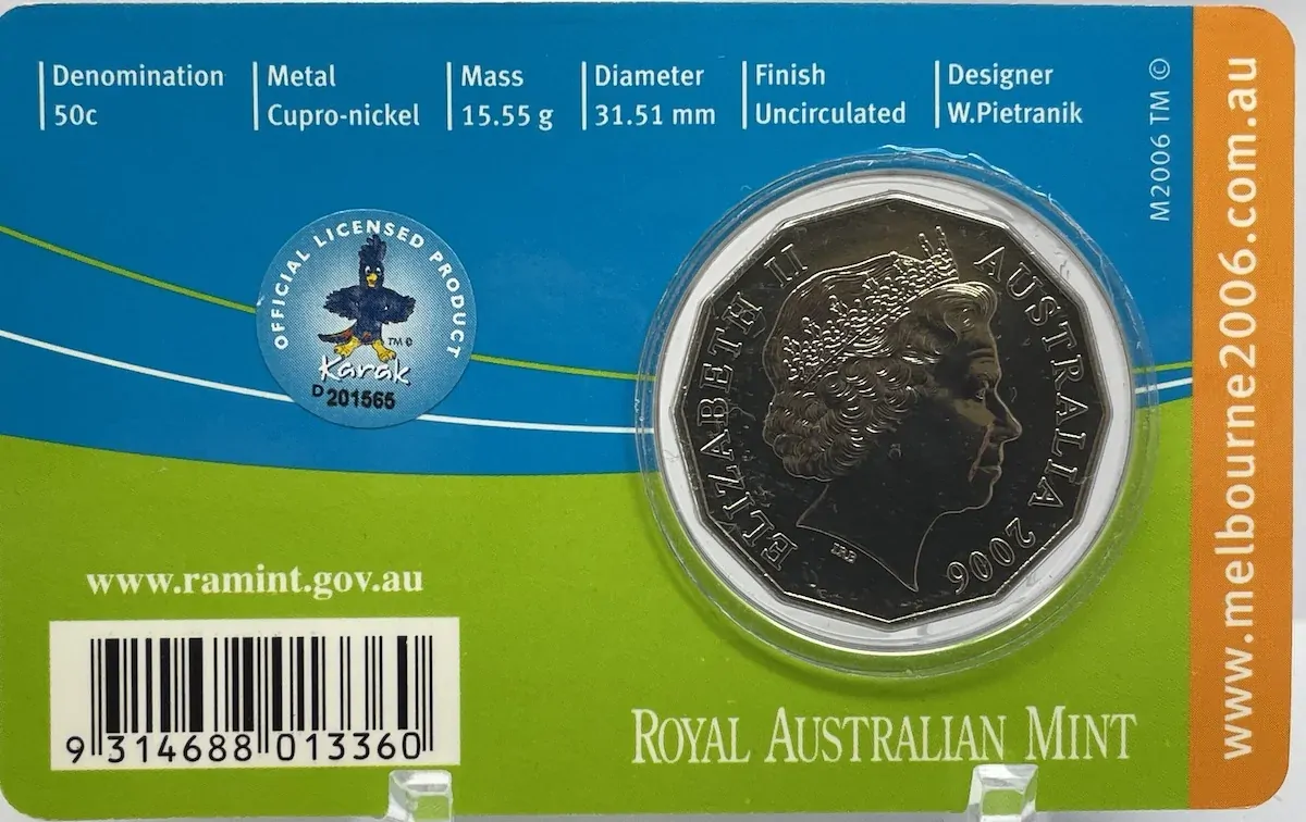 2006 50 Cent Unc Melbourne Commonwealth Games - Table Tennis