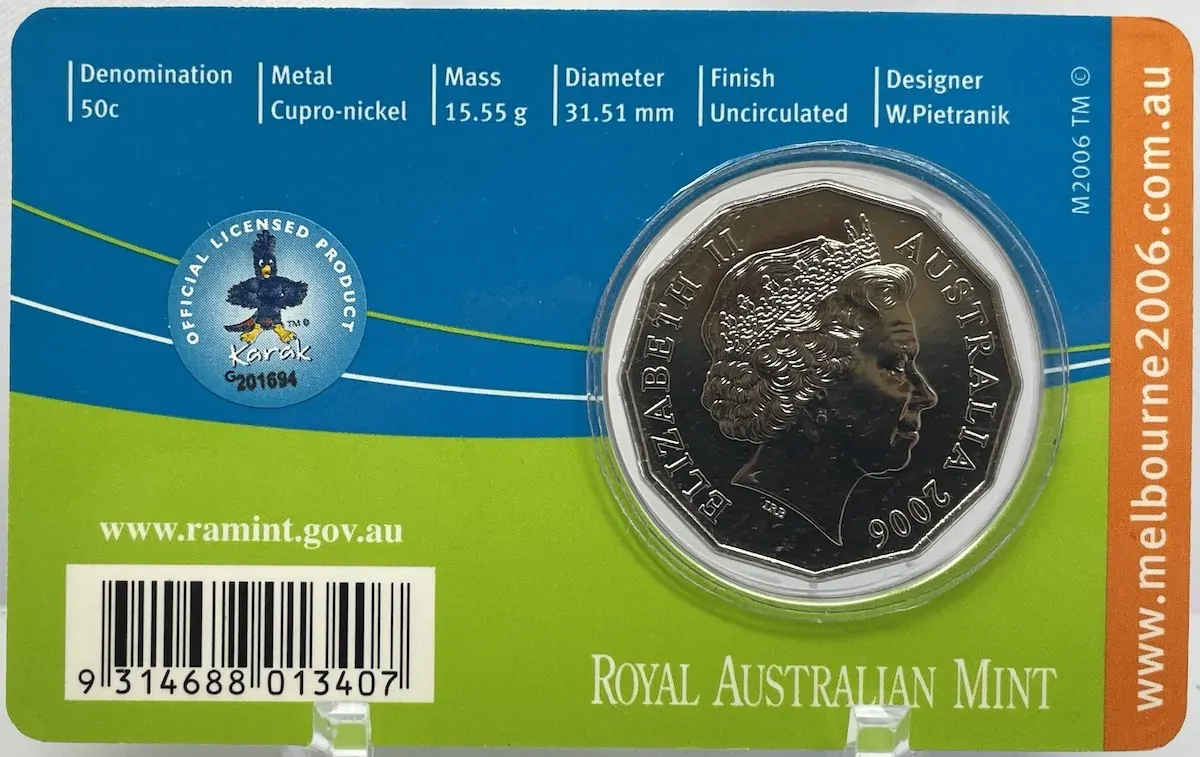 2006 50 Cent Unc Melbourne Commonwealth Games - Aquatics