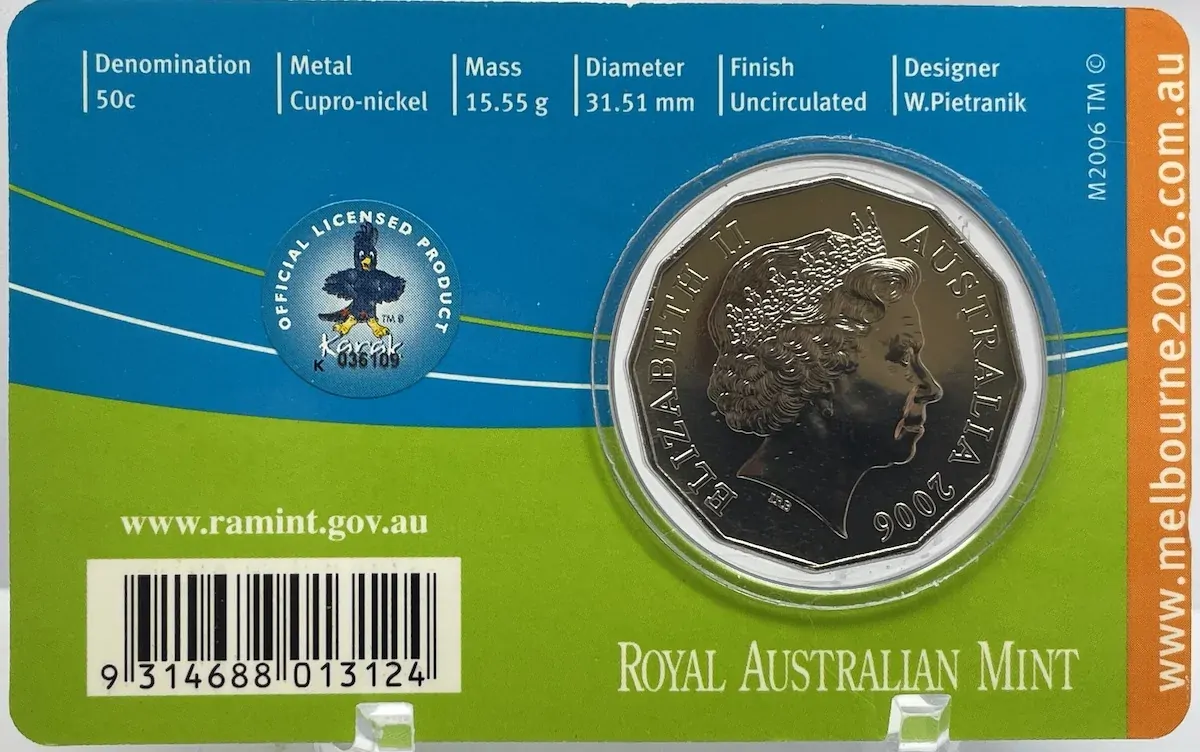 2006 50 Cent Unc Melbourne Commonwealth Games - Lawn Bowls