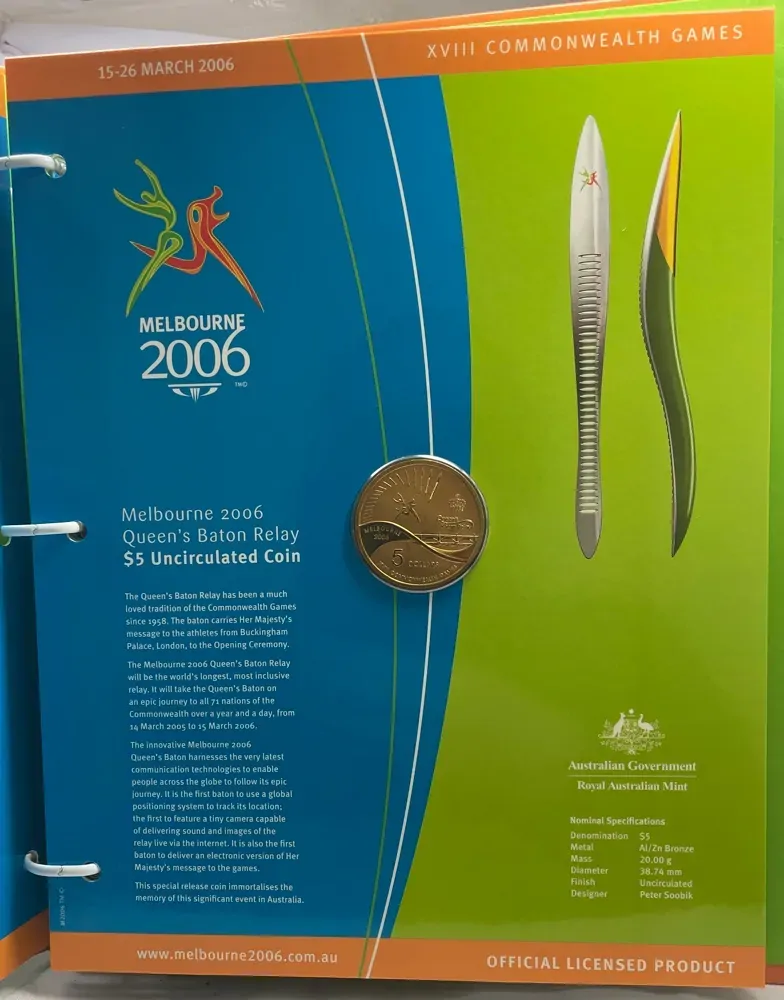 2006 50 Cent 18 Coin Set Melbourne Commonwealth Games