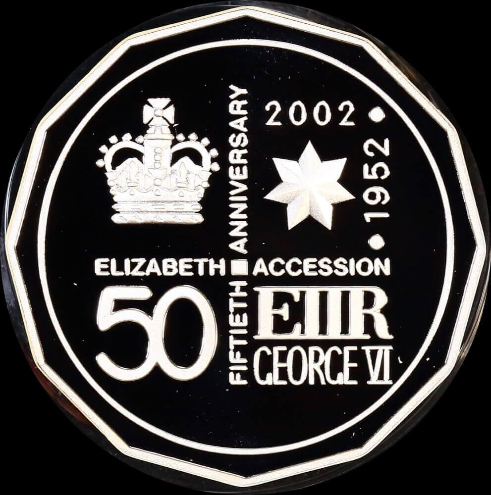 2002 50 Cent Silver Proof Coin Accession Golden Jubilee product image