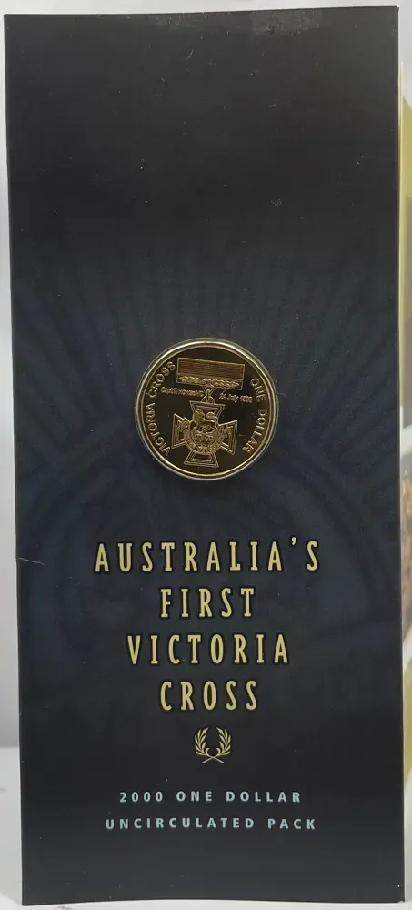 2000 1 Dollar Coin Victoria Cross in Folder