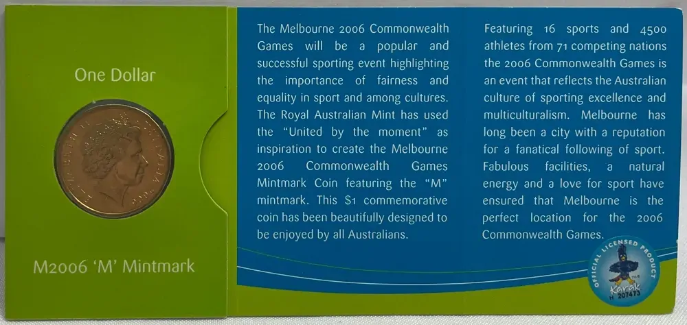 2006 1 Dollar Uncirculated Coin Commonwealth Games