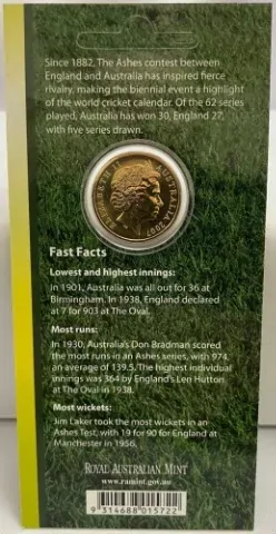 2007 1 Dollar Uncirculated Coin The Ashes