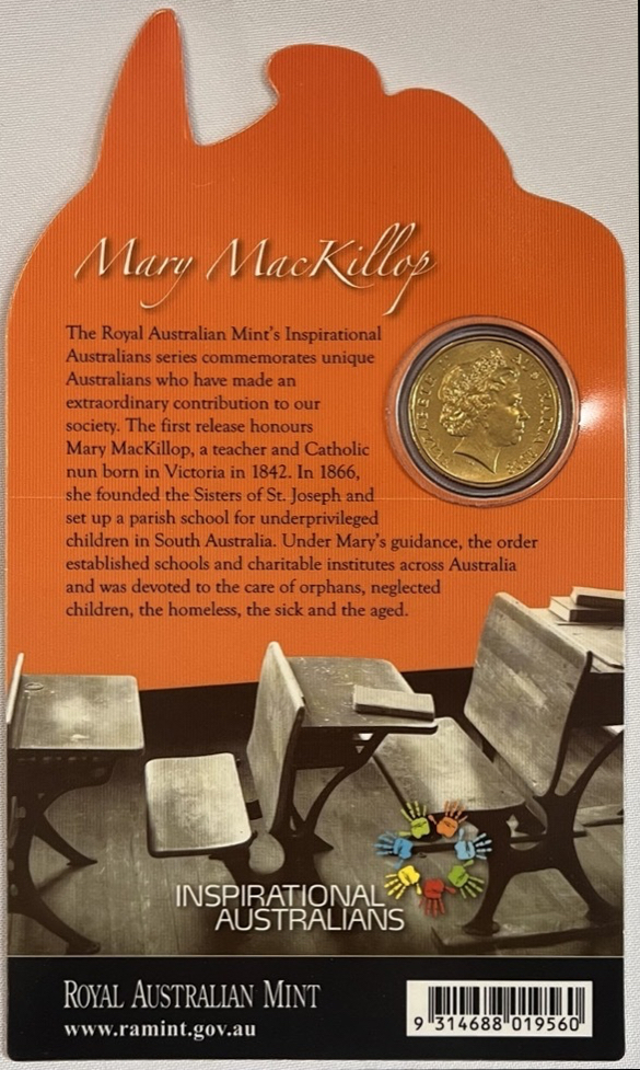 2008 1 Dollar Uncirculated Coin Mary MacKillop product image