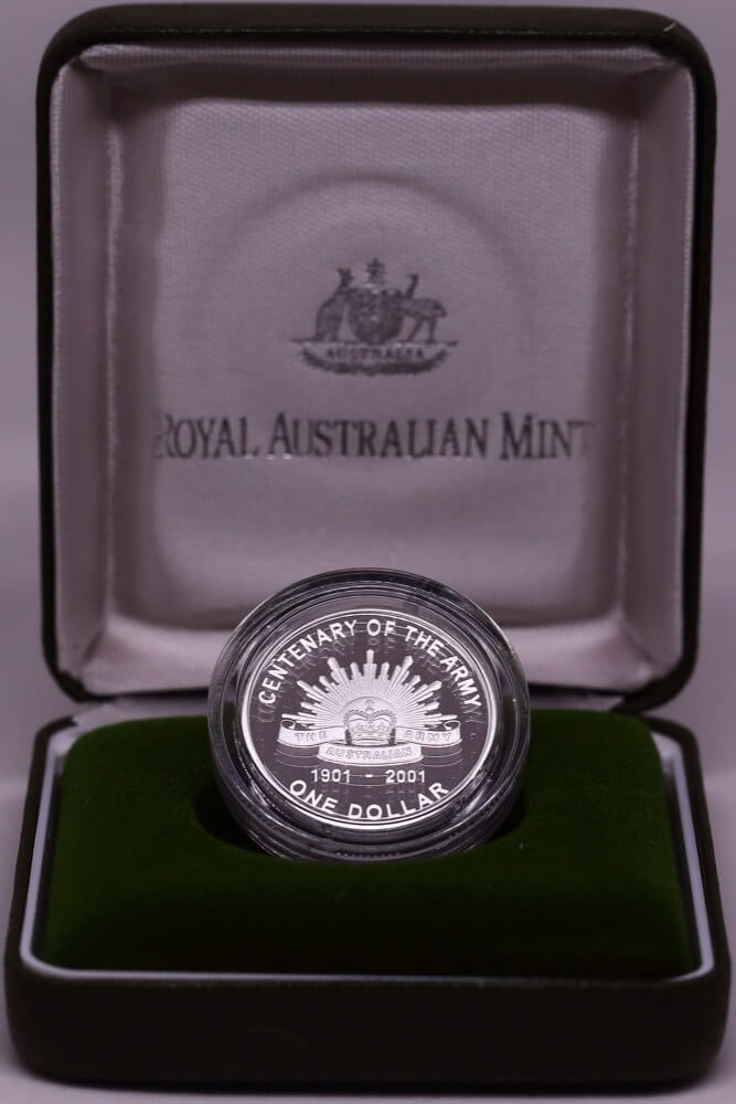 2001 Silver 1 Dollar Proof Coin Army product image