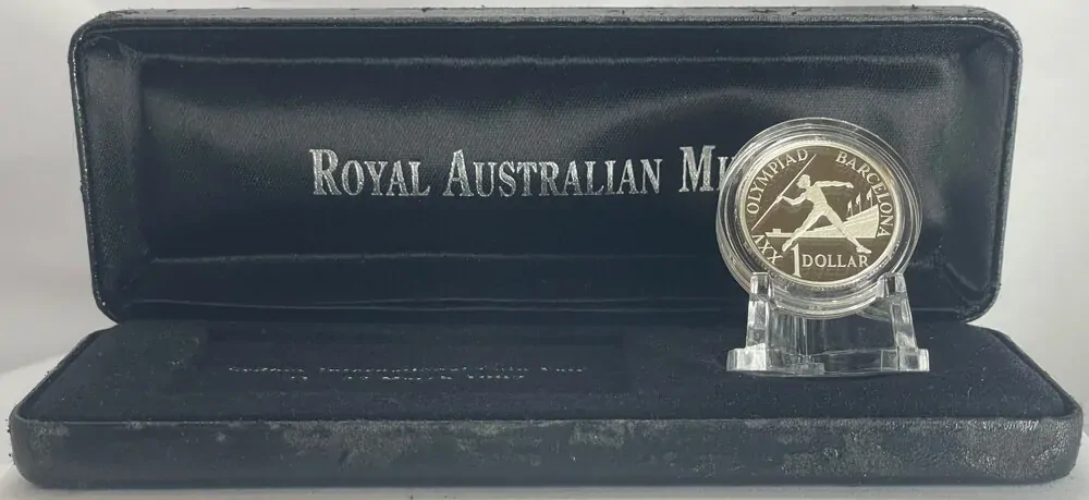 1992 One Dollar Silver Proof Coin Fair Barcelona