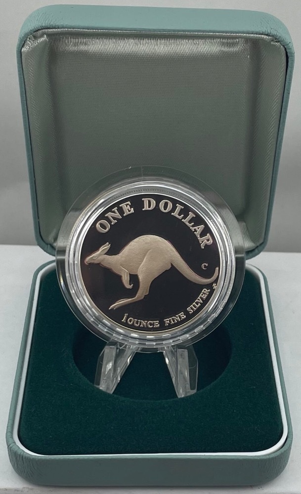 1998 One Dollar Silver Kangaroo Proof Coin Bouncing Joey