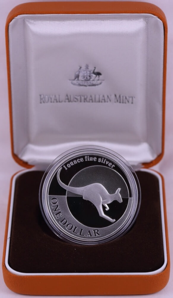 2004 Silver 1 Dollar Proof Coin Flying Kangaroo product image