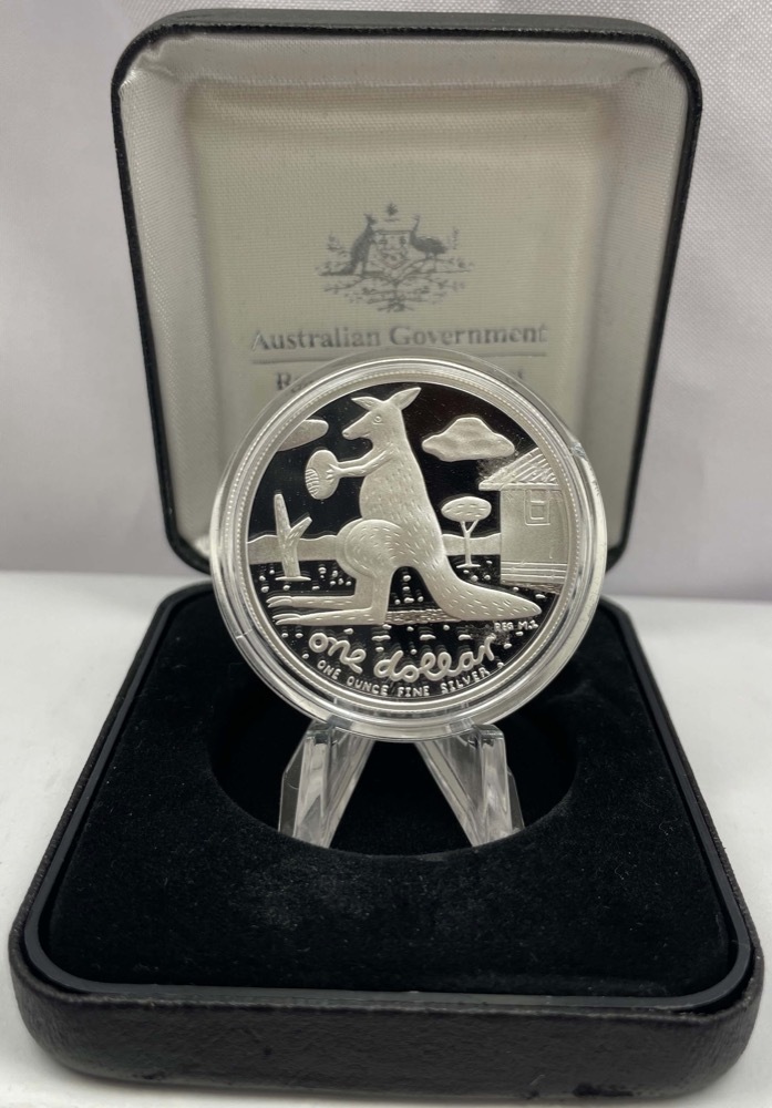 2008 One Dollar Silver Kangaroo Proof Reg Mombassa product image
