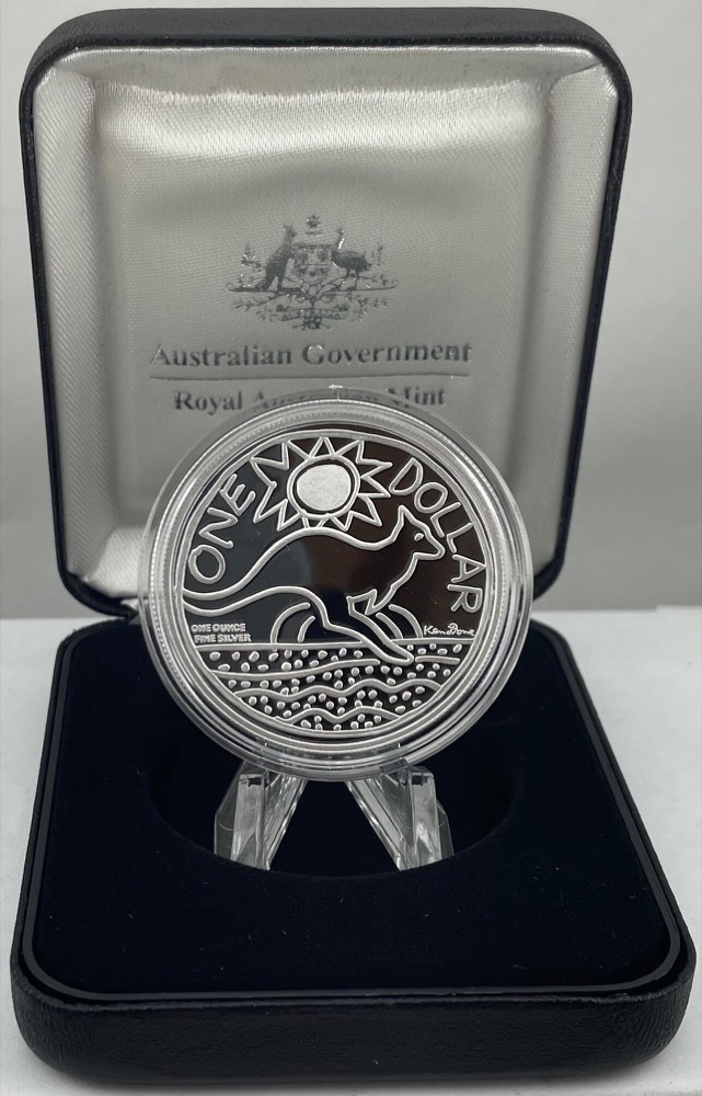 2009 One Dollar Silver Kangaroo Proof Ken Done