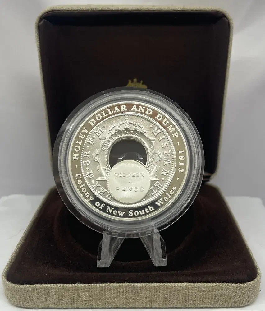 2003 Silver 1 Dollar Proof Coin Ballot Issue Holey Dollar