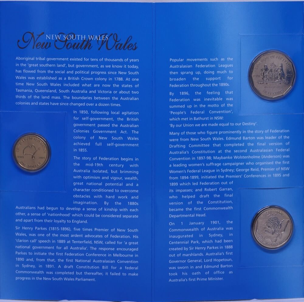 2001 Federation Three Coin Uncirculated Set New South Wales