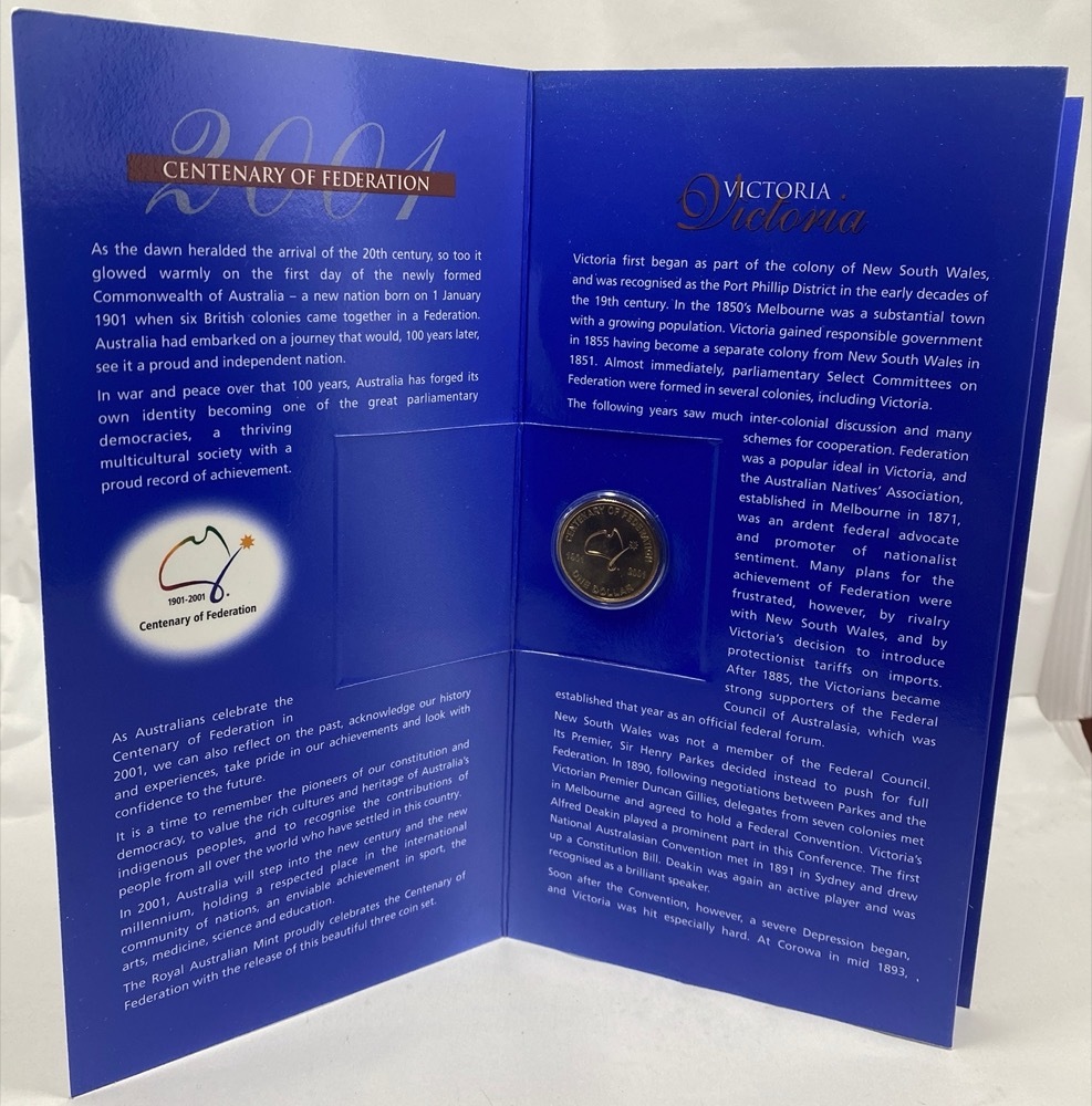 Australia 2001 Federation Three Coin Uncirculated Set Victoria