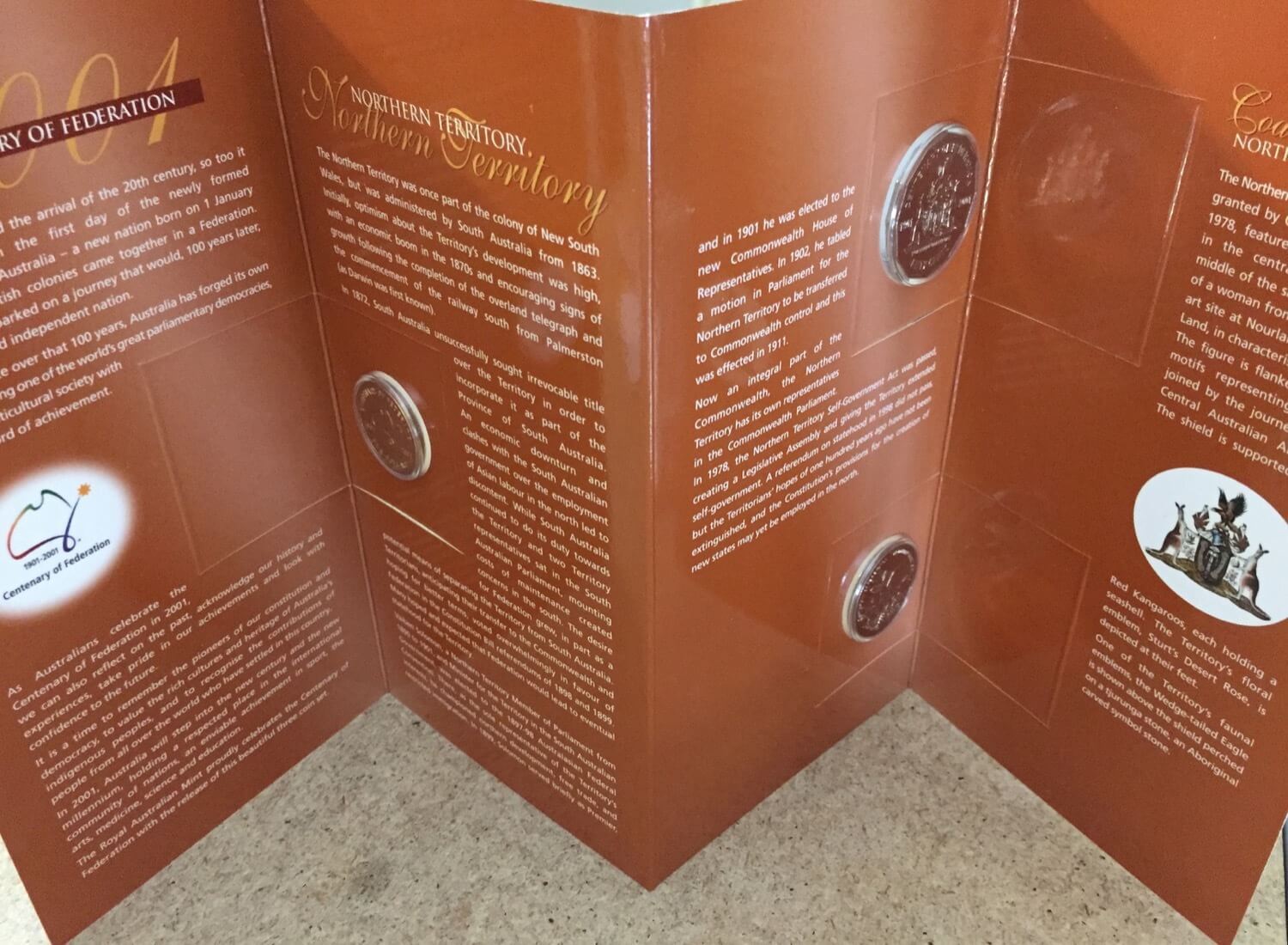 2001 Federation Three Coin Uncirculated Set Northern Territory