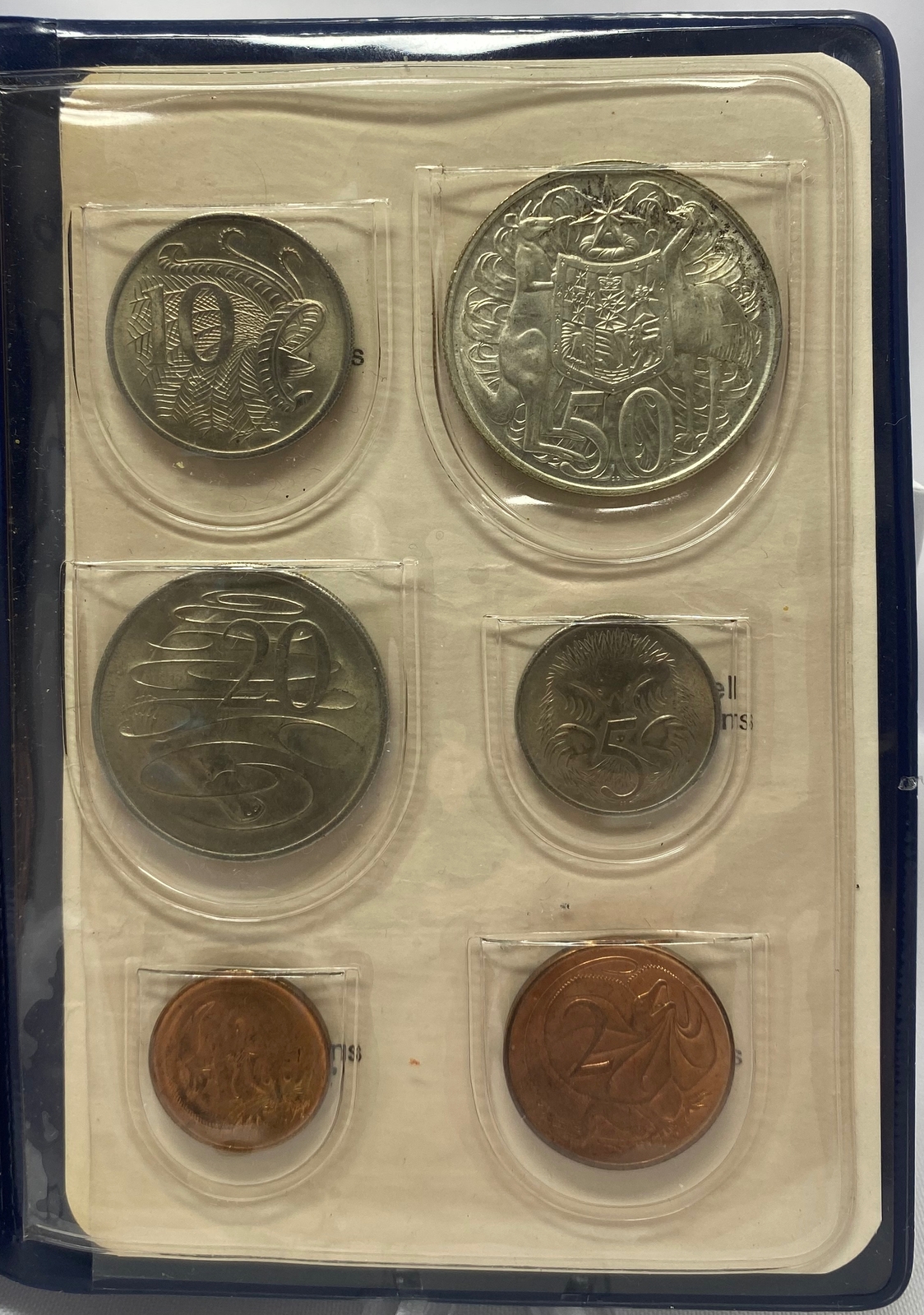 1966 Uncirculated Mint Coin Set Blue Wallet