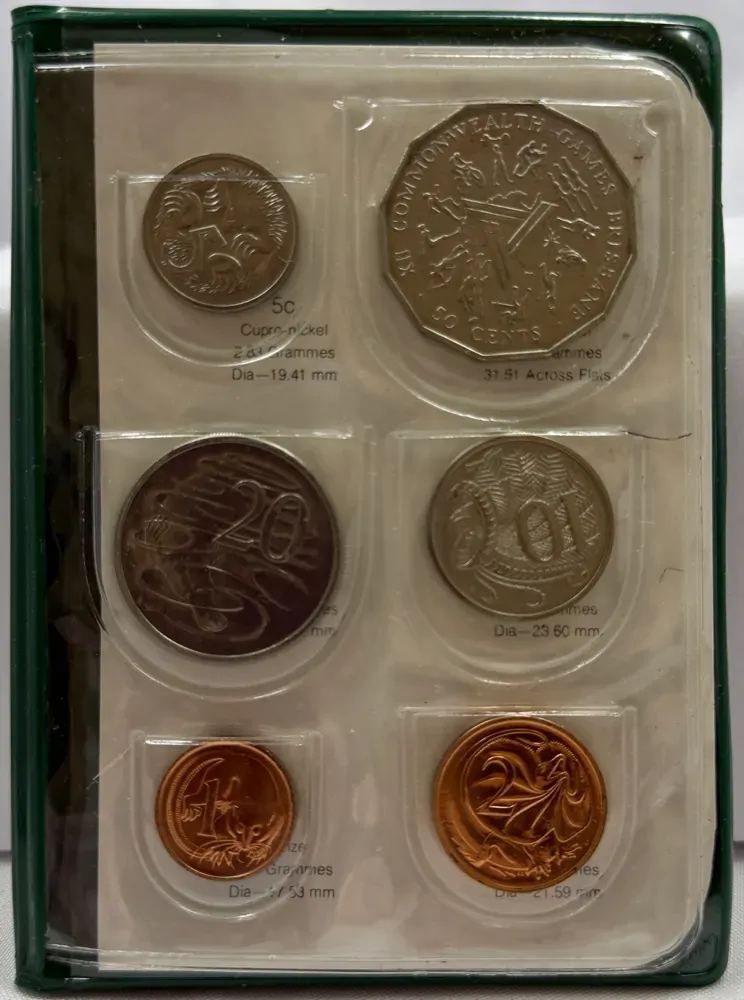 Australia 1982 Uncirculated Mint Coin Set Commonwealth Games