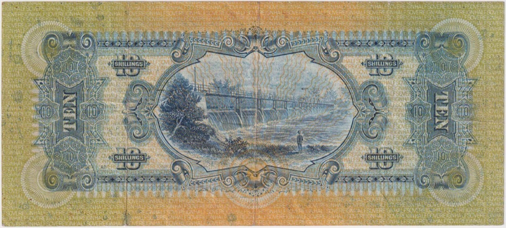 1918 Ten Shilling Cerutty/Collins R3b Very Fine