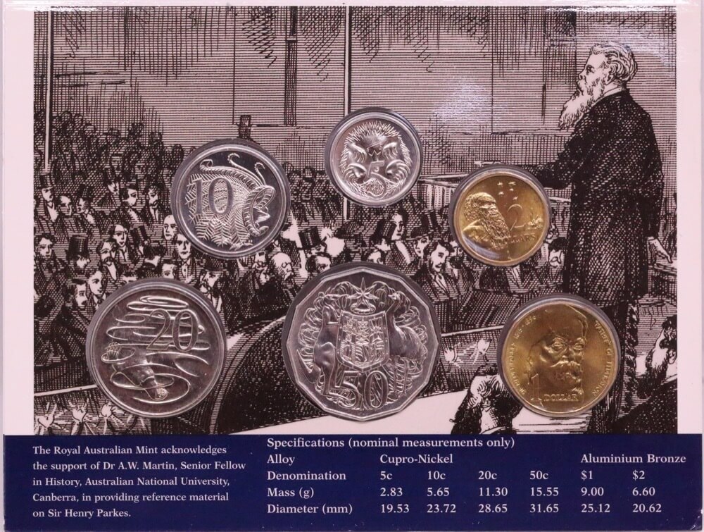 Australia 1996 Uncirculated Mint Coin Set Henry Parkes