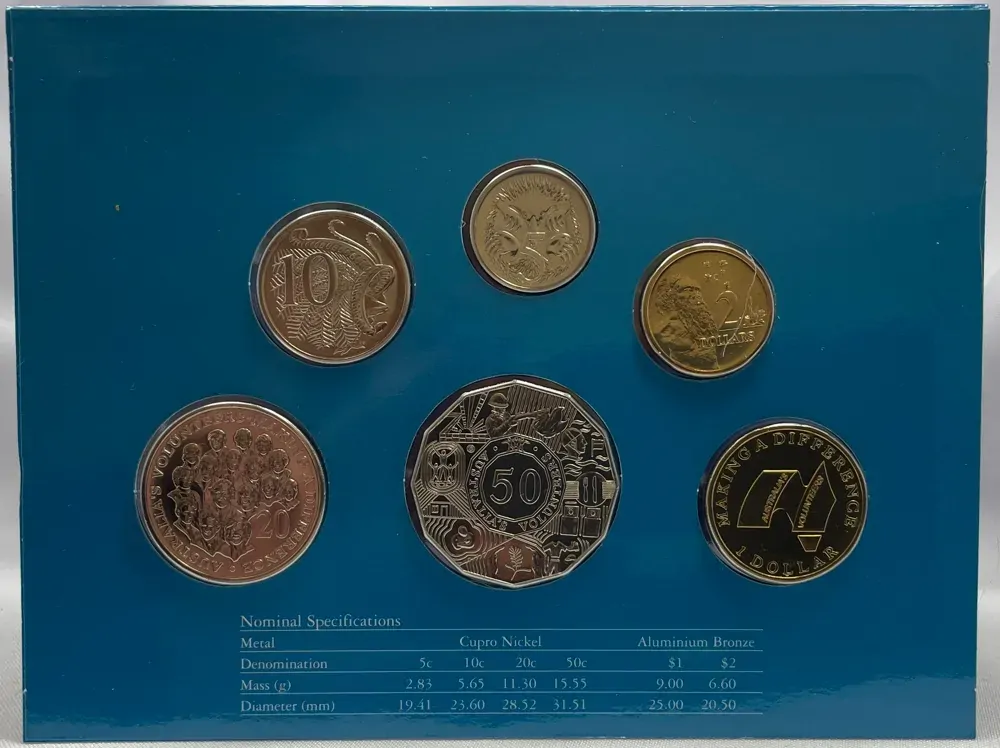 2003 Uncirculated Mint Coin Set Volunteers