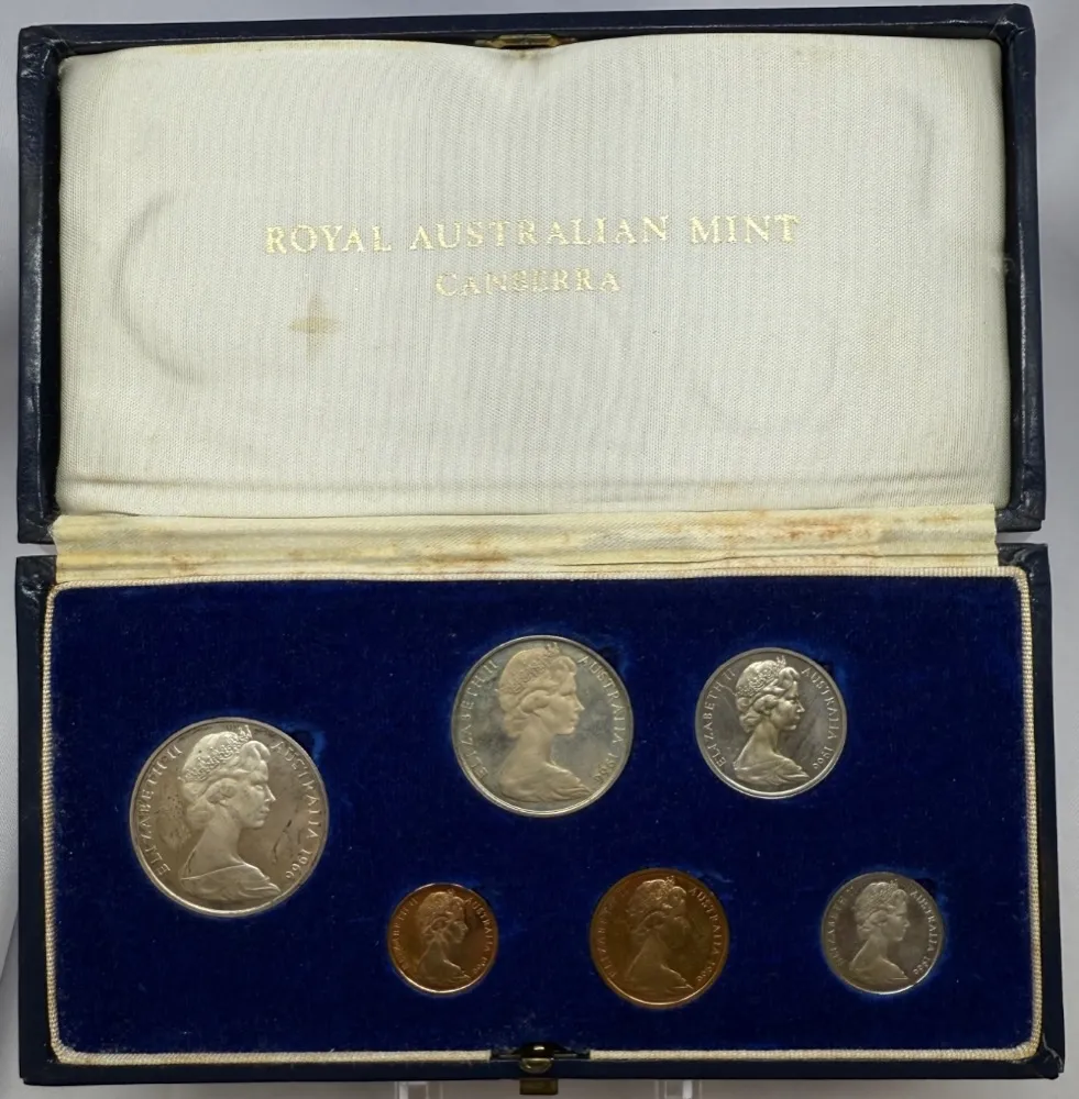 Australia 1966 Proof Set Dark Blue Case