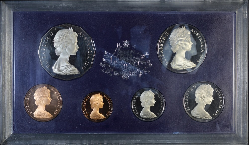 Australia 1972 Proof Coin Set With Original Foams and Certificate