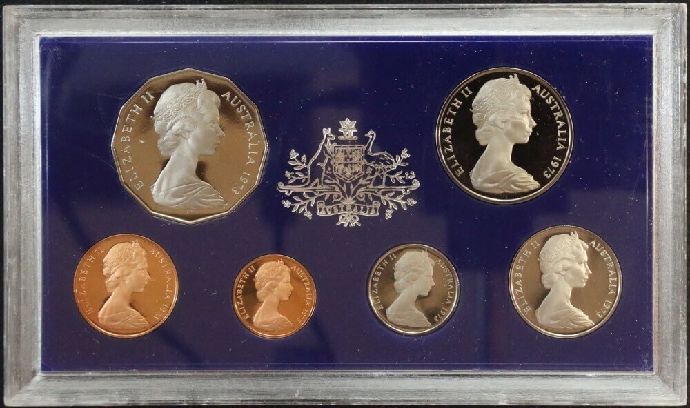Australia 1973 Proof Coin Set With Original Foams and Certificate