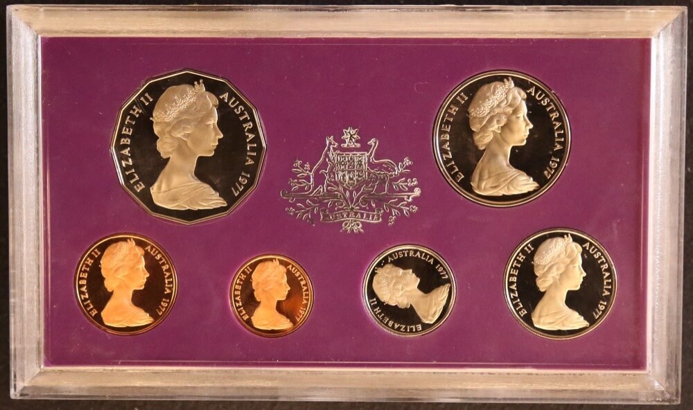 Australia 1977 Proof Coin Set Silver Jubilee With Original Foams and Certificate