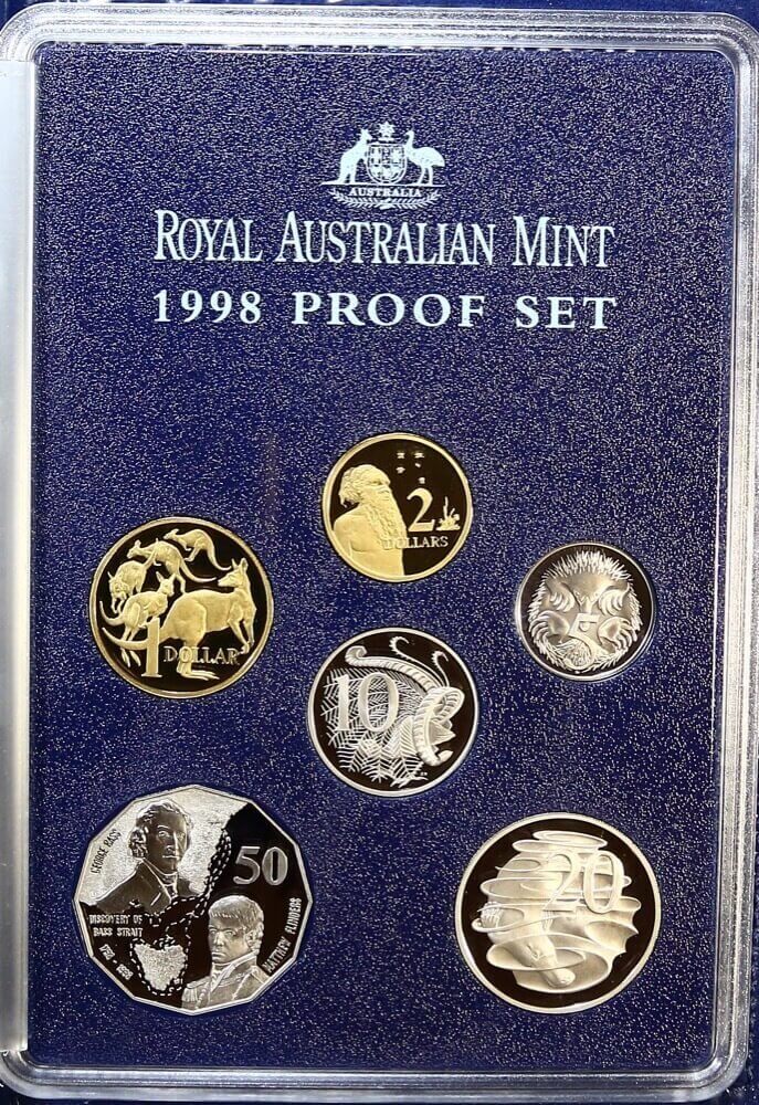 Australia 1998 Proof Coin Set Bass and Flinders