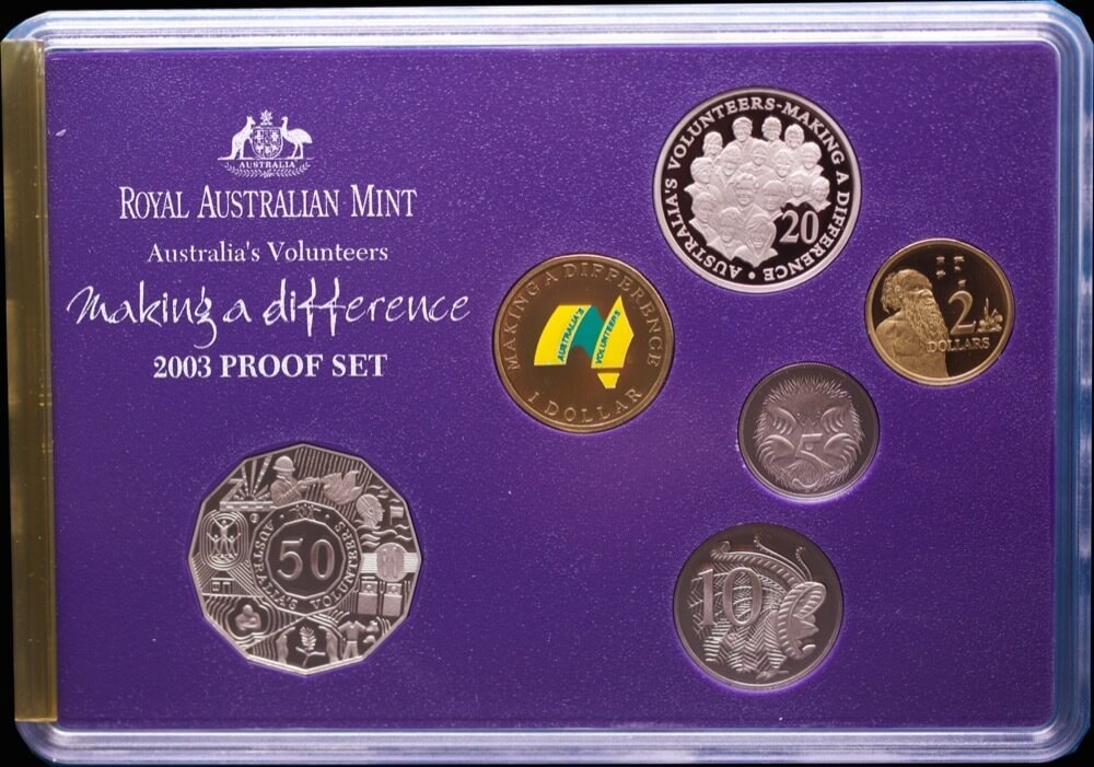 Australia 2003 Proof Coin Set Year of the Volunteer