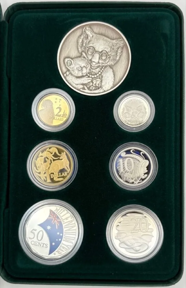 Australia 2000 Baby Proof Coin Set Millennium Flag