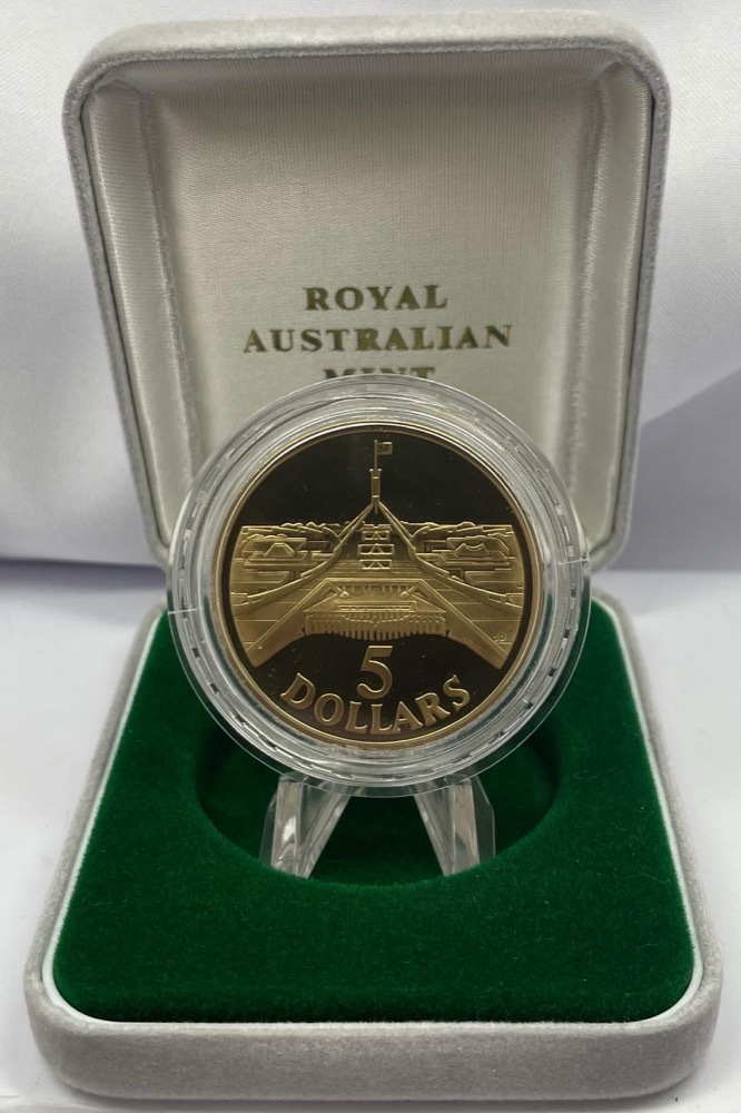 1988 5 Dollar Proof Coin Parliament House product image