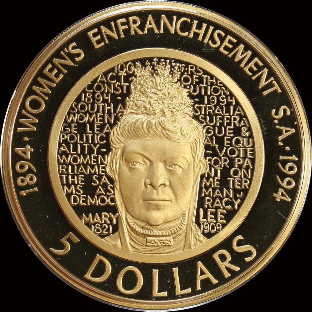 1994 5 Dollar Proof Coin Centenary of the Enfranchisement of Women