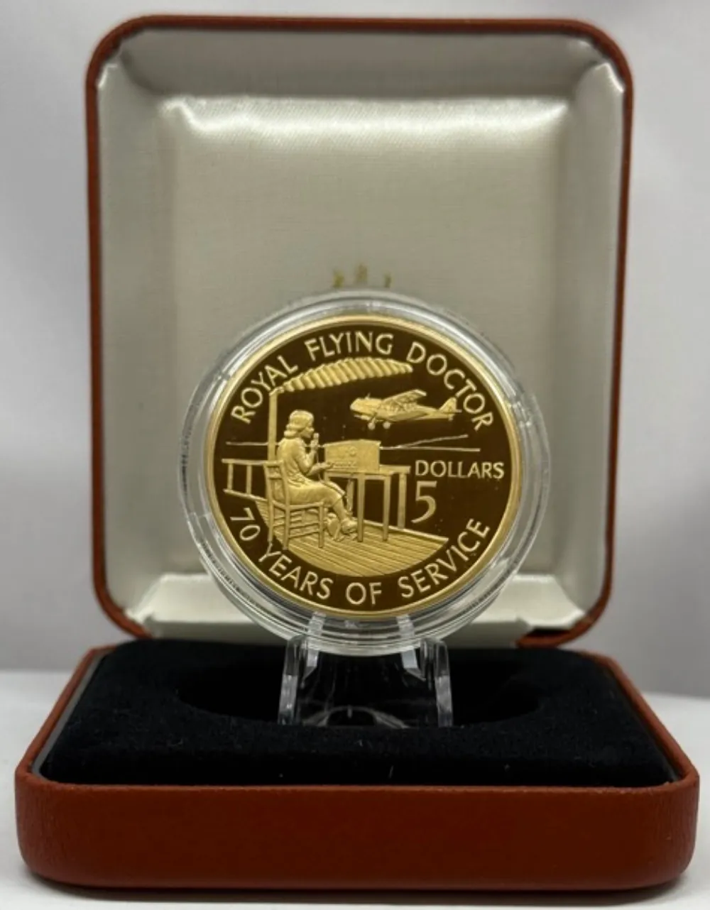1998 5 Dollar Proof Coin Flying Doctor Service