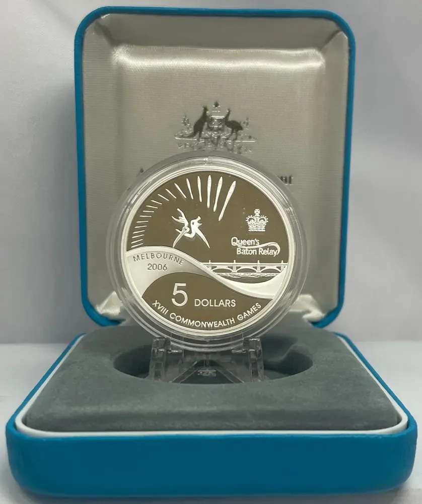 2006 5 Dollar Silver Proof Coin Baton Relay