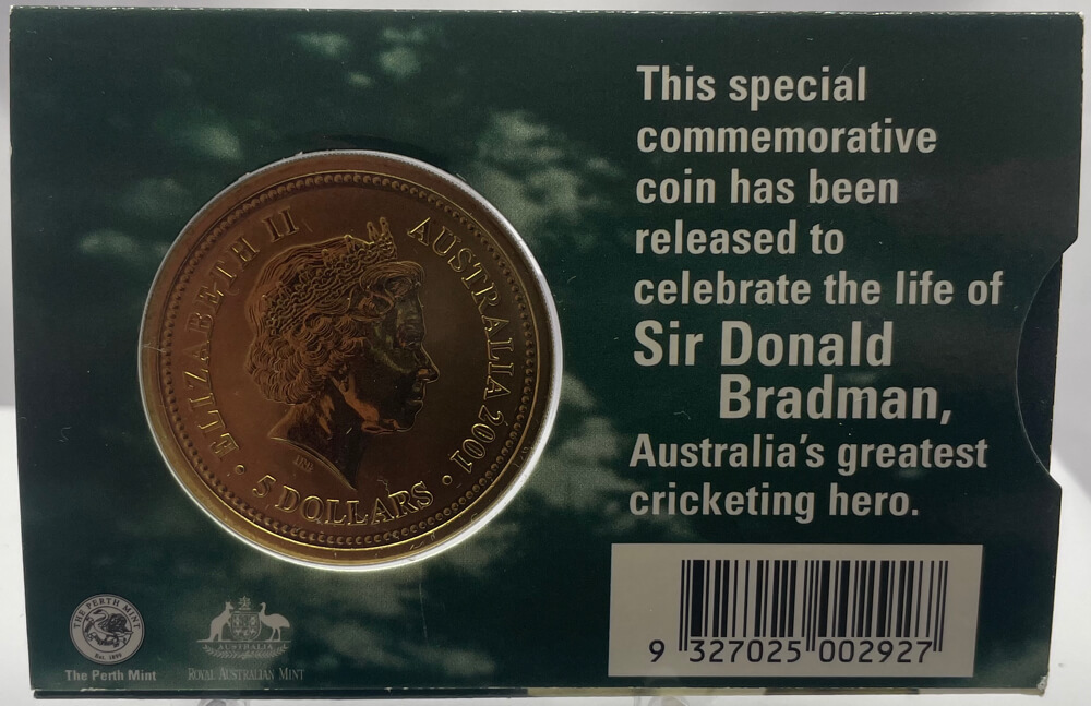 2001 Five Dollar Uncirculated - Don Bradman product image