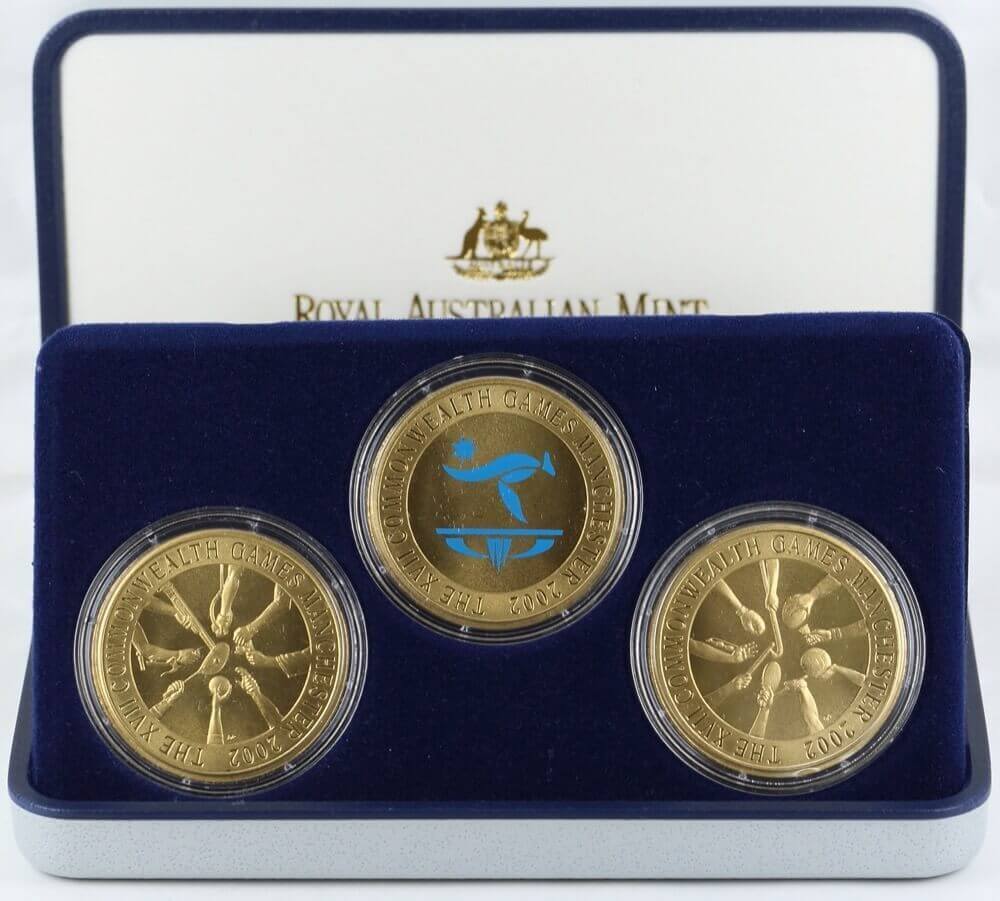2002 Five Dollar Three Coin Unc Set Manchester Games