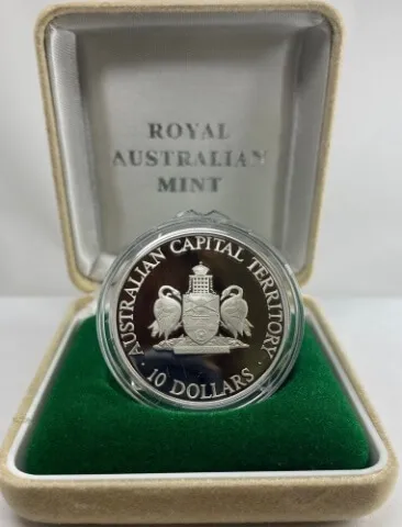 1993 Silver 10 Dollar Proof Coin State Series - ACT