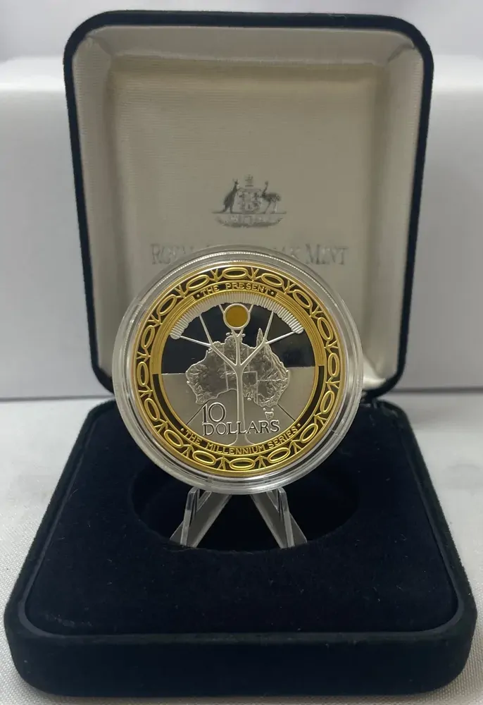 2000 Silver 10 Dollar Proof Coin Millennium Present