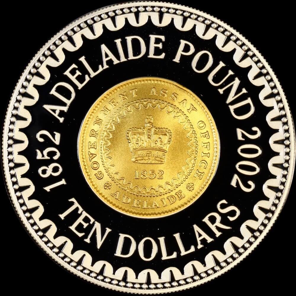 2002 Silver 10 Dollar Proof Coin Adelaide Pound