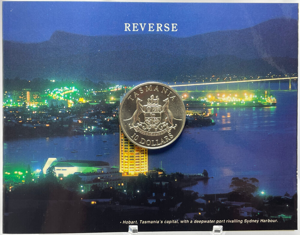 1991 Ten Dollar Silver Uncirculated Coin Tasmania