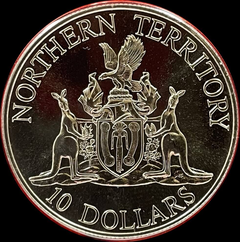1992 Ten Dollar Silver Coin Unc Northern Territory