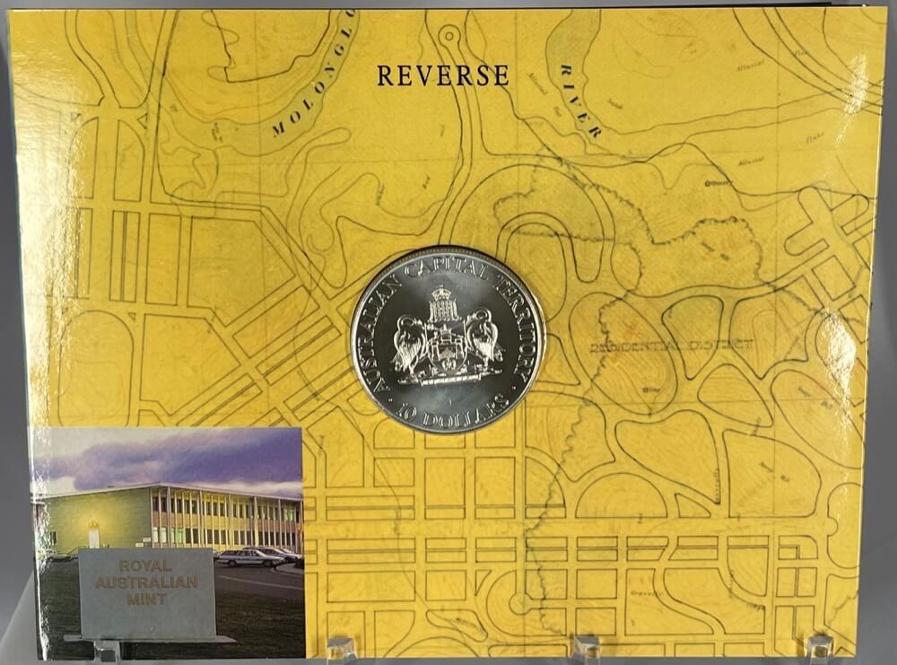 1993 Ten Dollar Silver Unc Coin State Series ACT