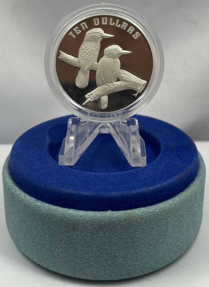 1989 Ten Dollar Silver Piedfort Proof Kookaburra
