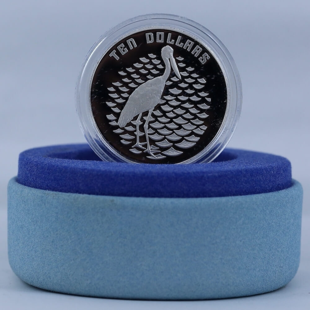 1991 Ten Dollar Silver Piedfort Proof Jabiru