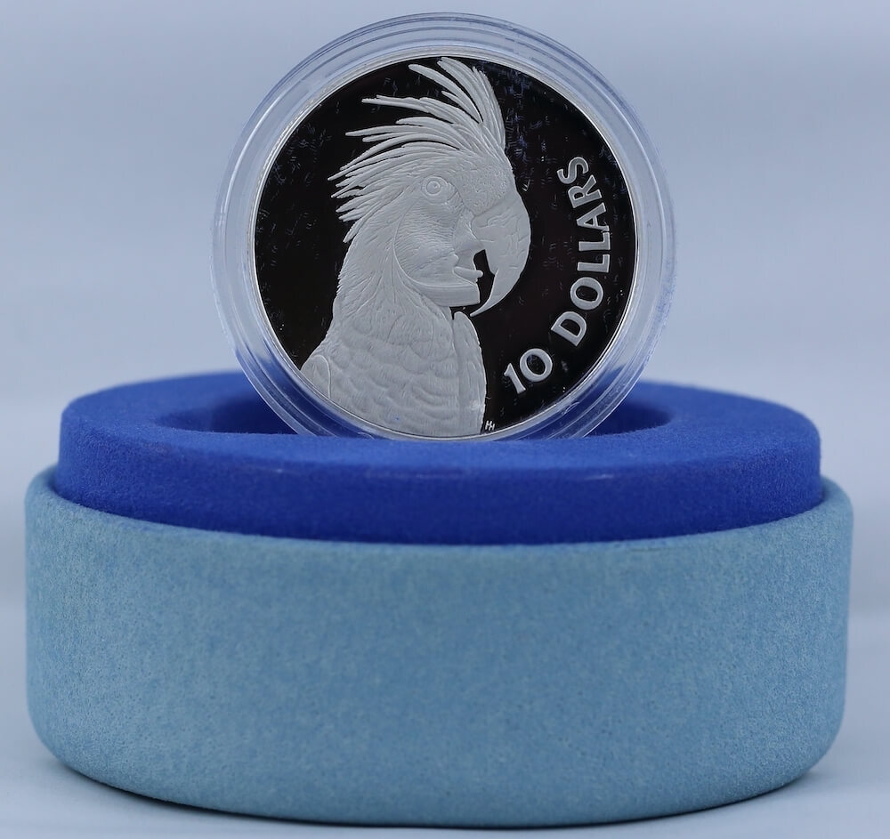 1993 Ten Dollar Silver Piedfort Proof Palm Cockatoo