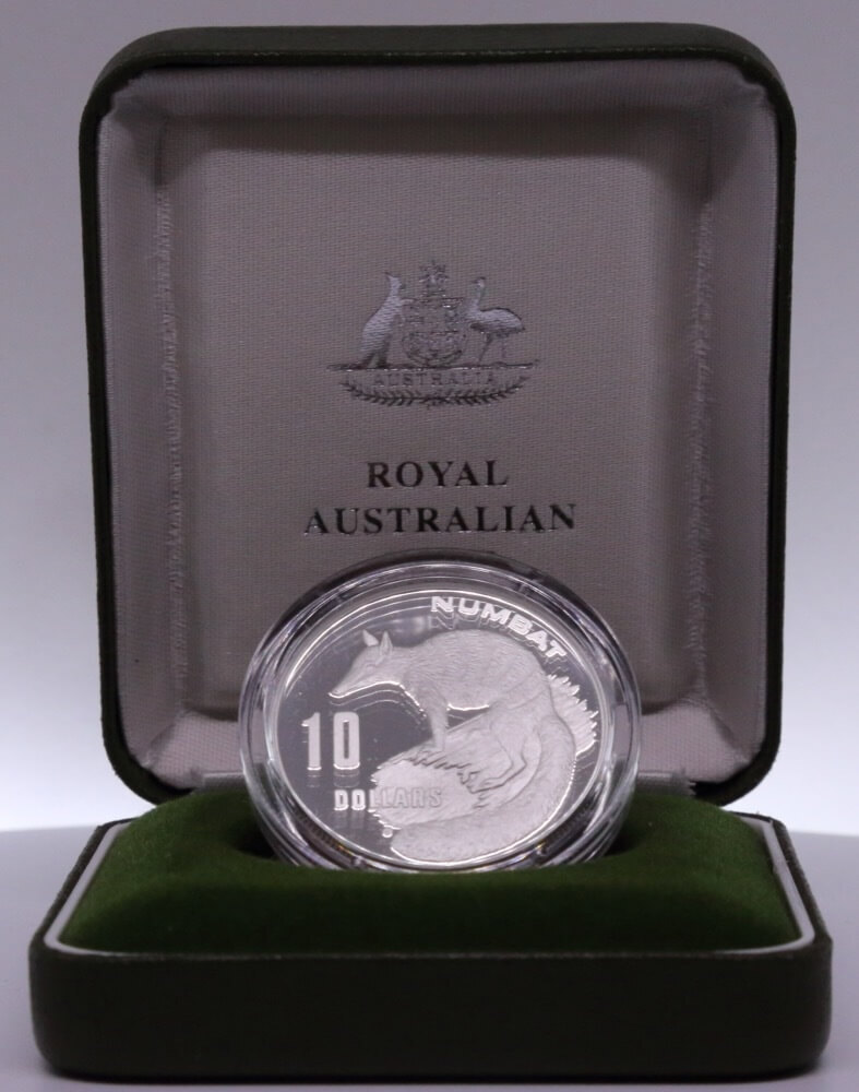 1995 Silver 10 Dollar Piedfort Proof Coin Numbat