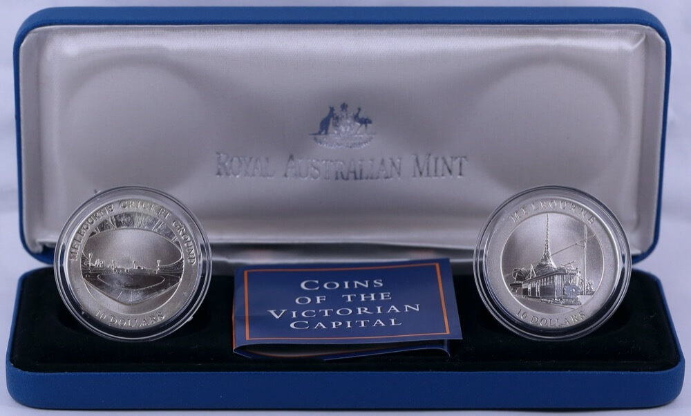 1998 Silver 10 Dollar Specimen Coin Pair Victoria
