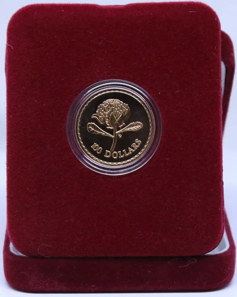 1995 Gold 100 Dollar Unc Coin Floral Emblems - Waratah