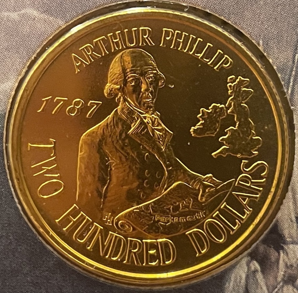 1987 200 Dollar Unc Gold Coin First Fleet Departure